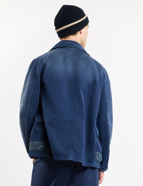 4 Ganci In Twill di Cotone - Fay Archive blu