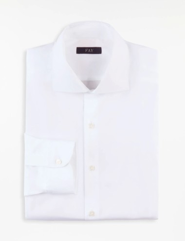 Camicia in Popeline Stretch Regular bianca