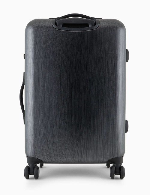 Trolley medio in ABS con maxi aquila a rilievo grigio