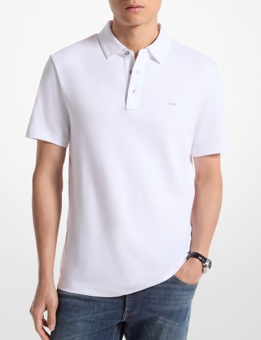 Polo in cotone bianca