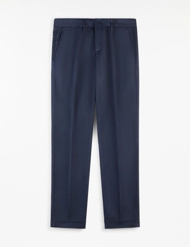 Pantaloni Slim in Gabardine Stretch blu