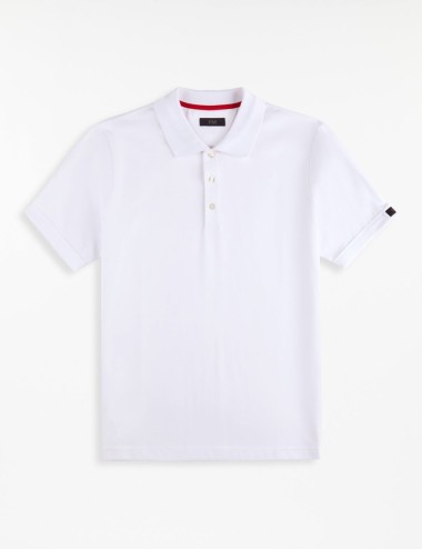 Polo Shirt in Mélange Jersey white
