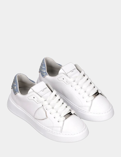 Sneakers Temple Tennis White Denim