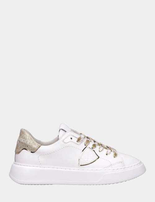 Sneakers Temple Bianco Oro