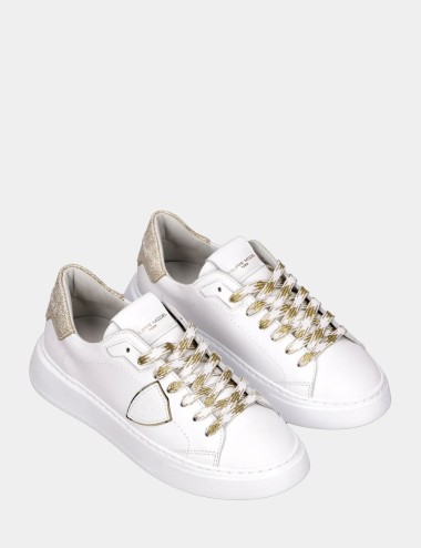 Sneakers Temple Bianco Oro