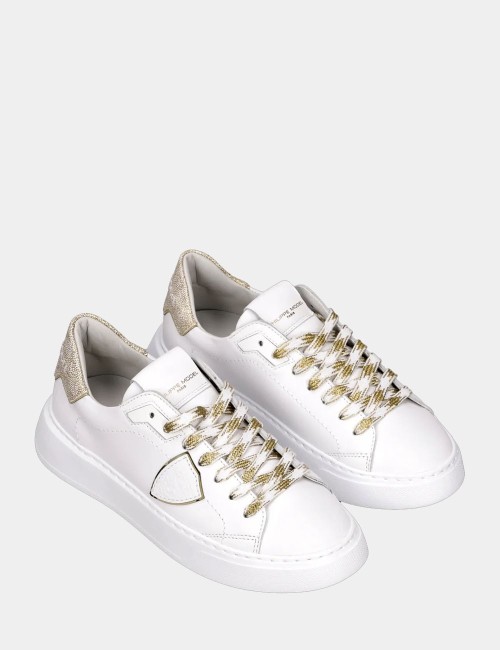 Sneakers Temple Bianco Oro