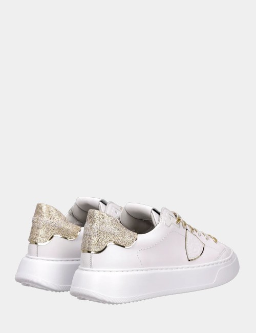Sneakers Temple Bianco Oro
