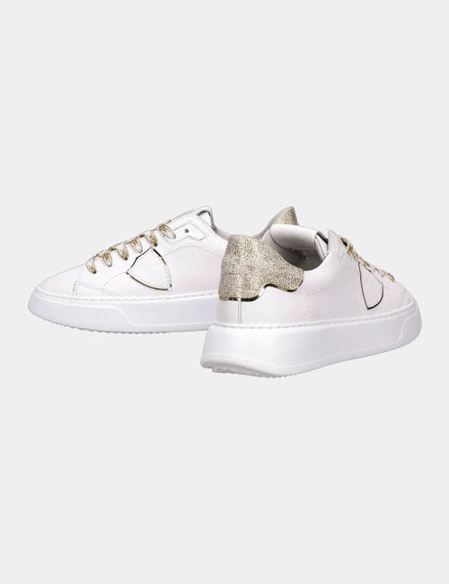 Sneakers Temple Bianco Oro