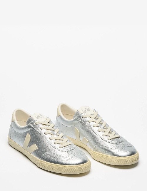 SNEAKERS VOLLEY LEATHER SILVER PIERRE