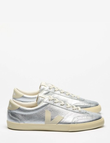 SNEAKERS VOLLEY LEATHER SILVER PIERRE