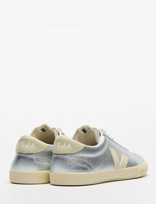 SNEAKERS VOLLEY LEATHER SILVER PIERRE