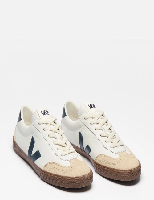 SNEAKERS VOLLEY LEATHER WHITE NAUTICO BARK