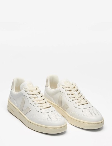 SNEAKERS V-90 LEATHER WHITE NATURAL