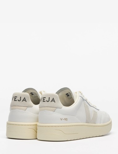 SNEAKERS V-90 LEATHER WHITE NATURAL