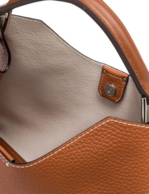 Borsa a spalla AURORA CARAMELLO-SABBIA