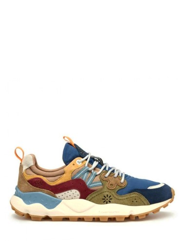 SNEAKERS YAMANO 3 MAN SUEDE/NYLON BLUE-ARMY GREEN