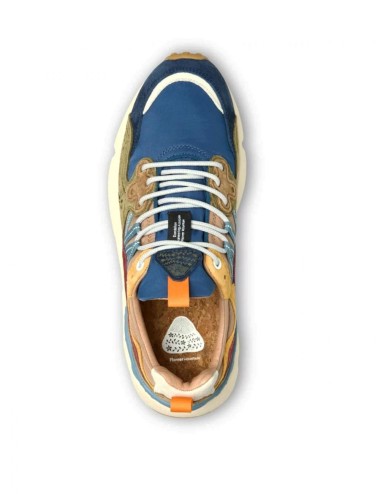 SNEAKERS YAMANO 3 MAN SUEDE/NYLON BLUE-ARMY GREEN