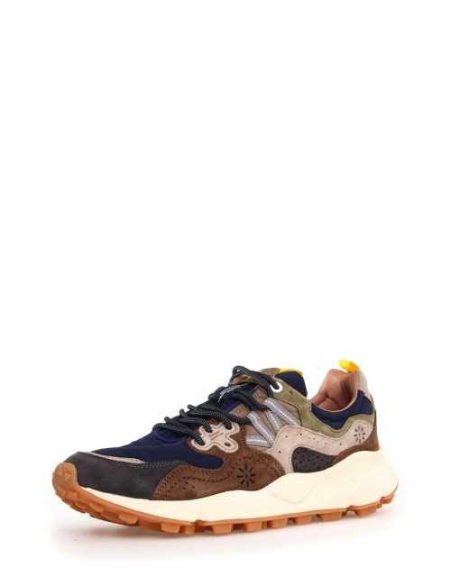SNEAKERS YAMANO 3 MAN SUEDE/NYLON GREY-BLUE