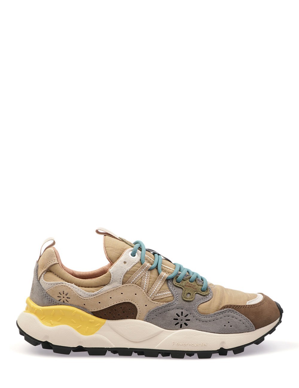 SNEAKERS YAMANO 3 MAN SUEDE/NYLON-RIPSTOP BROWN-GREY