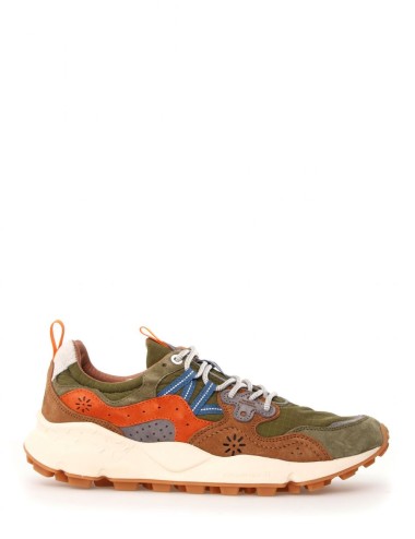 SNEAKERS YAMANO 3 MAN SUEDE/NYLON-RIPSTOP MILITARE-BROWN