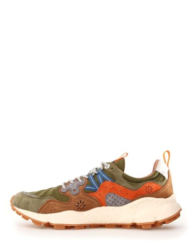 SNEAKERS YAMANO 3 MAN SUEDE/NYLON-RIPSTOP MILITARE-BROWN