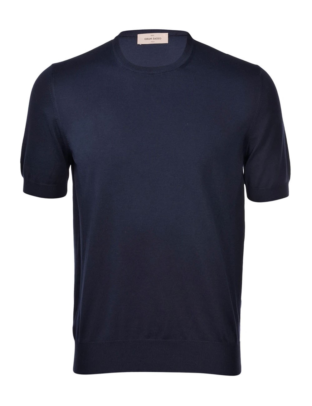 T-SHIRT IN MAGLIA COTONE ORGANICO BLU NAVY