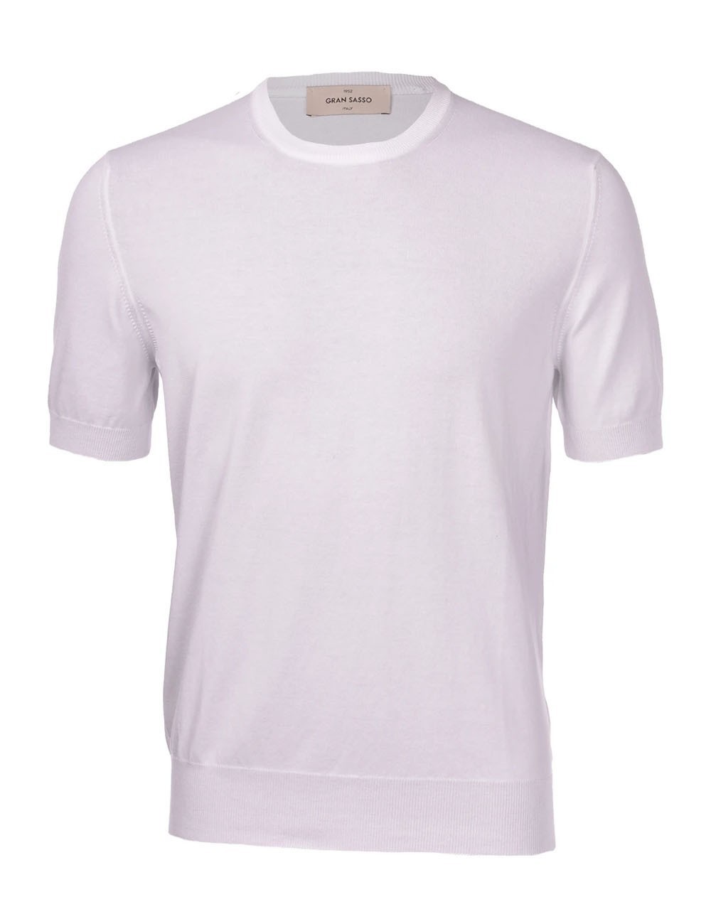 T-SHIRT IN MAGLIA COTONE ORGANICO BIANCA