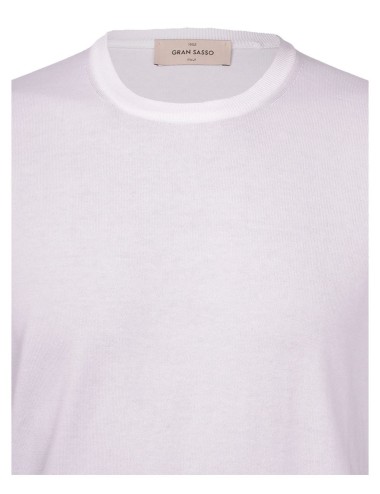 T-SHIRT IN MAGLIA COTONE ORGANICO BIANCA