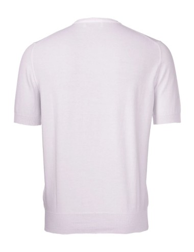 T-SHIRT IN MAGLIA COTONE ORGANICO BIANCA