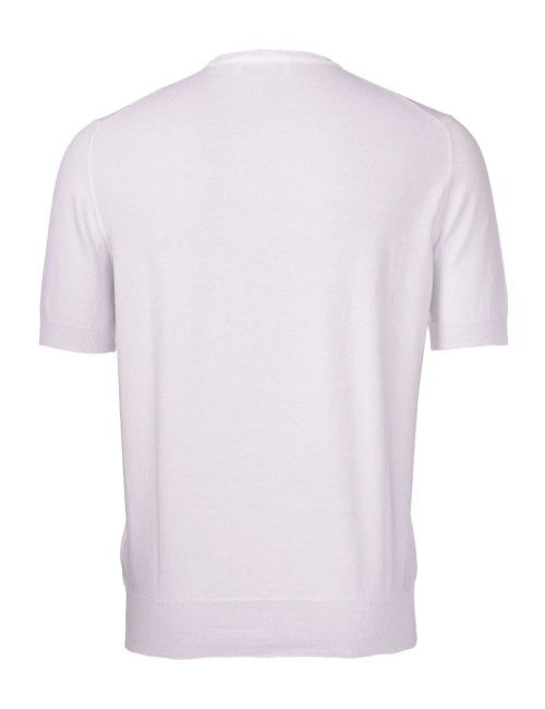 T-SHIRT IN MAGLIA COTONE ORGANICO BIANCA