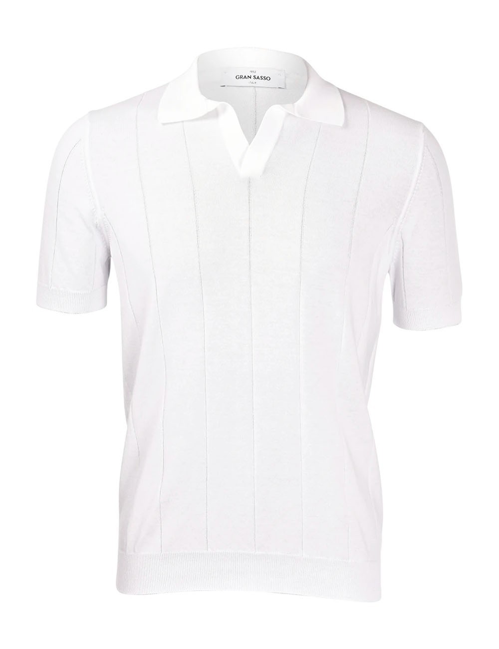 RIBBED SKIPPER POLO WHITE