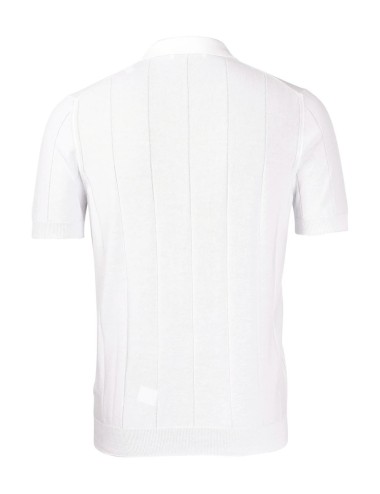 RIBBED SKIPPER POLO WHITE