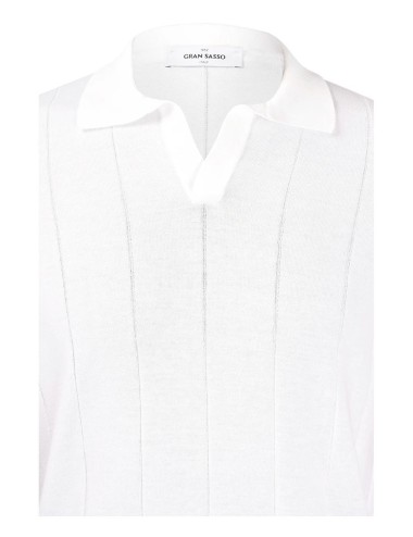 RIBBED SKIPPER POLO WHITE