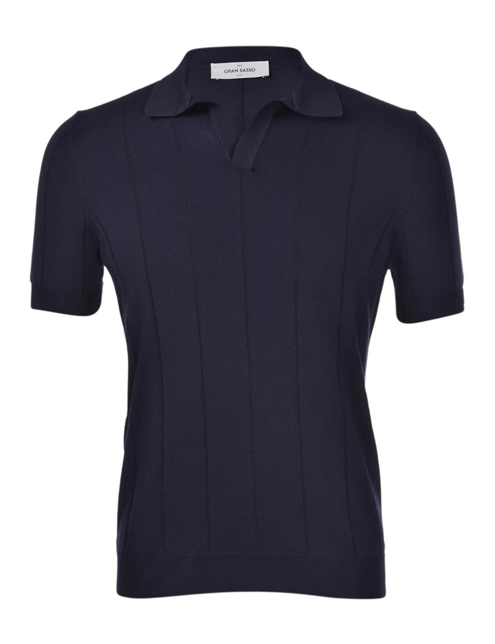 RIBBED SKIPPER POLO BLUE NAVY