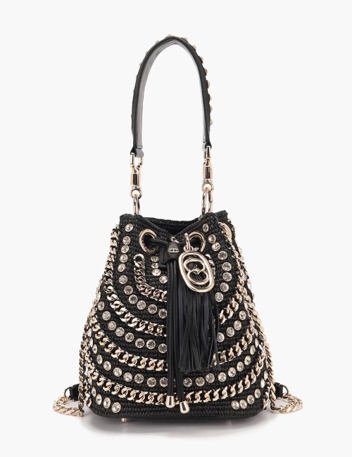 Mirror Bucket with shoulder strap black