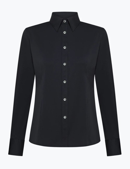 Oxford Wom Shirt Blue Black