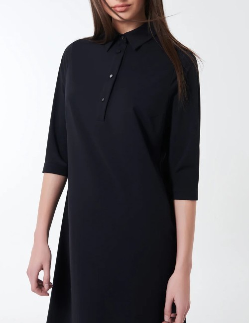Oxford Polo Wom Dress Black