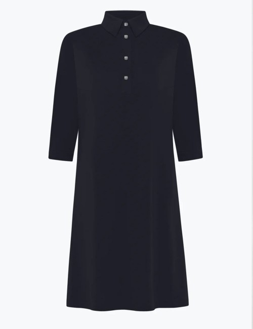 Abito Oxford Polo Wom Dress Blue Black