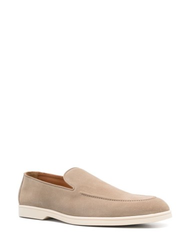 Suede moccasins Adler sand with icing bottom