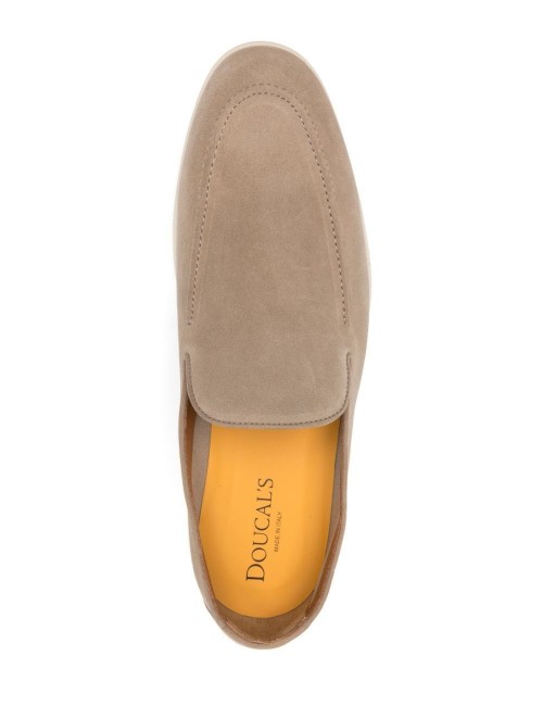 Suede moccasins Adler sand with icing bottom