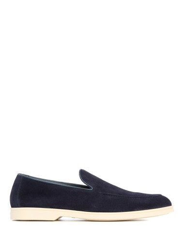 Suede moccasins Adler blue with icing bottom