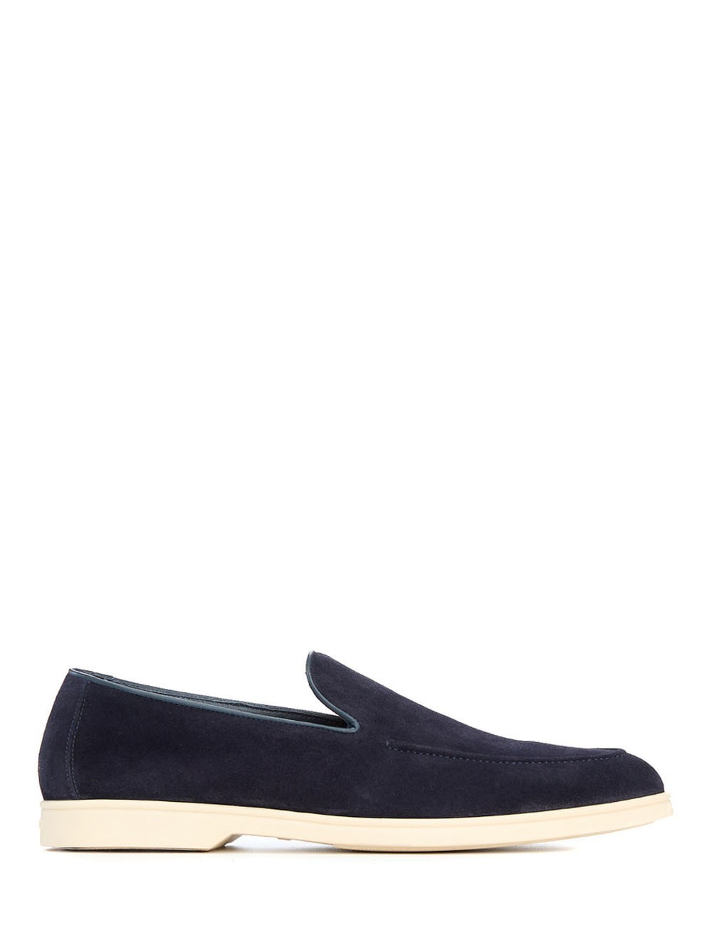 Suede moccasins Adler blue with icing bottom