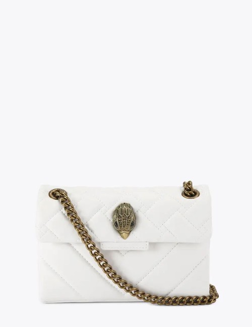 Mini leather kensington bag white