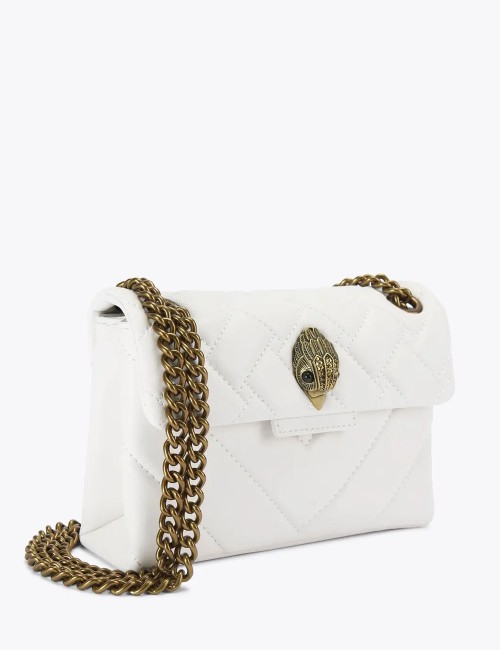 Mini leather kensington bag white