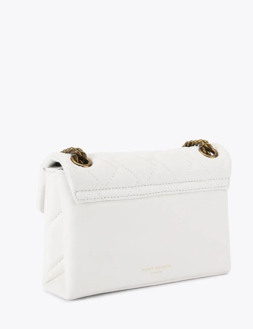 Mini leather kensington bag white