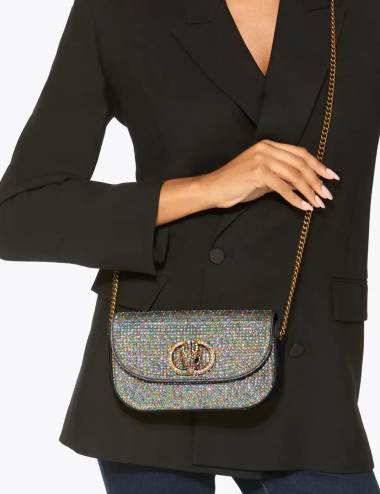 Mini leather kensington bag crystal rainbow