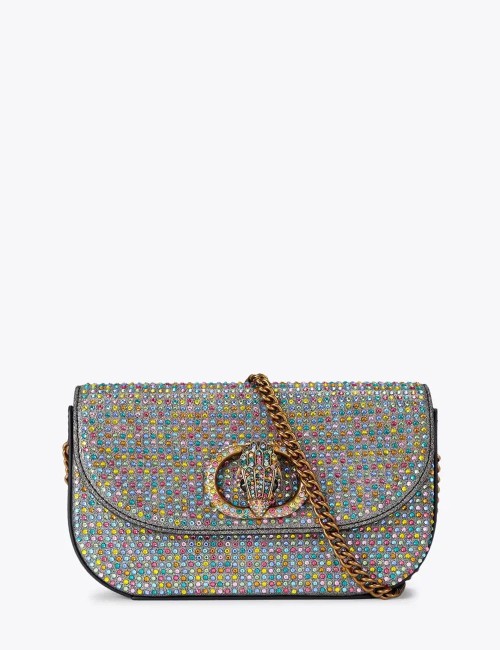 Mini leather kensington bag crystal rainbow
