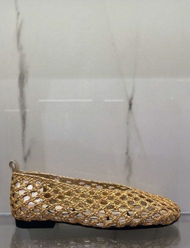 Ballerina HOLES INTRECCIO oro