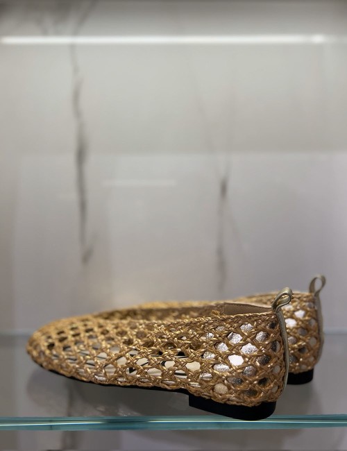 Ballerina HOLES INTRECCIO oro