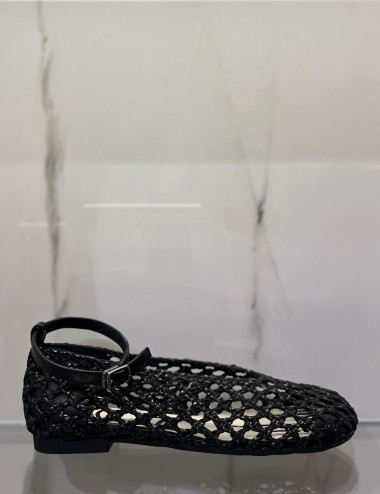 Ballerina HOLES INTRECCIO nera